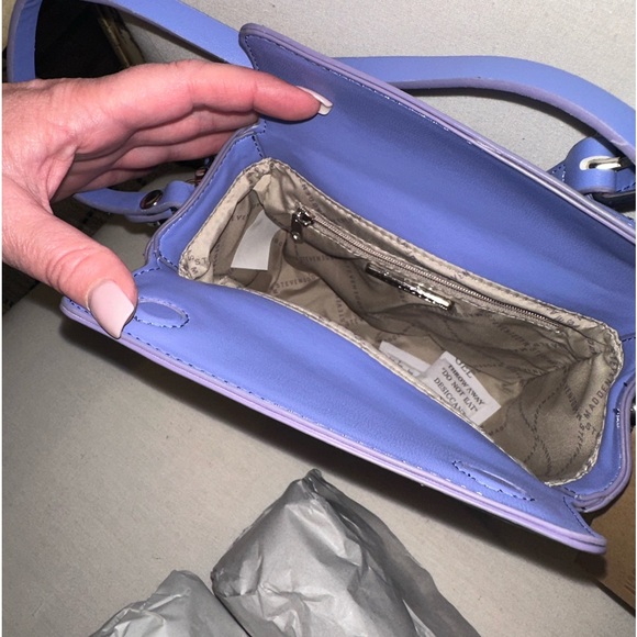 NWT STEVE MADDEN Purple Box Crossbody Bag With SM Logo in a Circle on Front - Picture 5 of 7